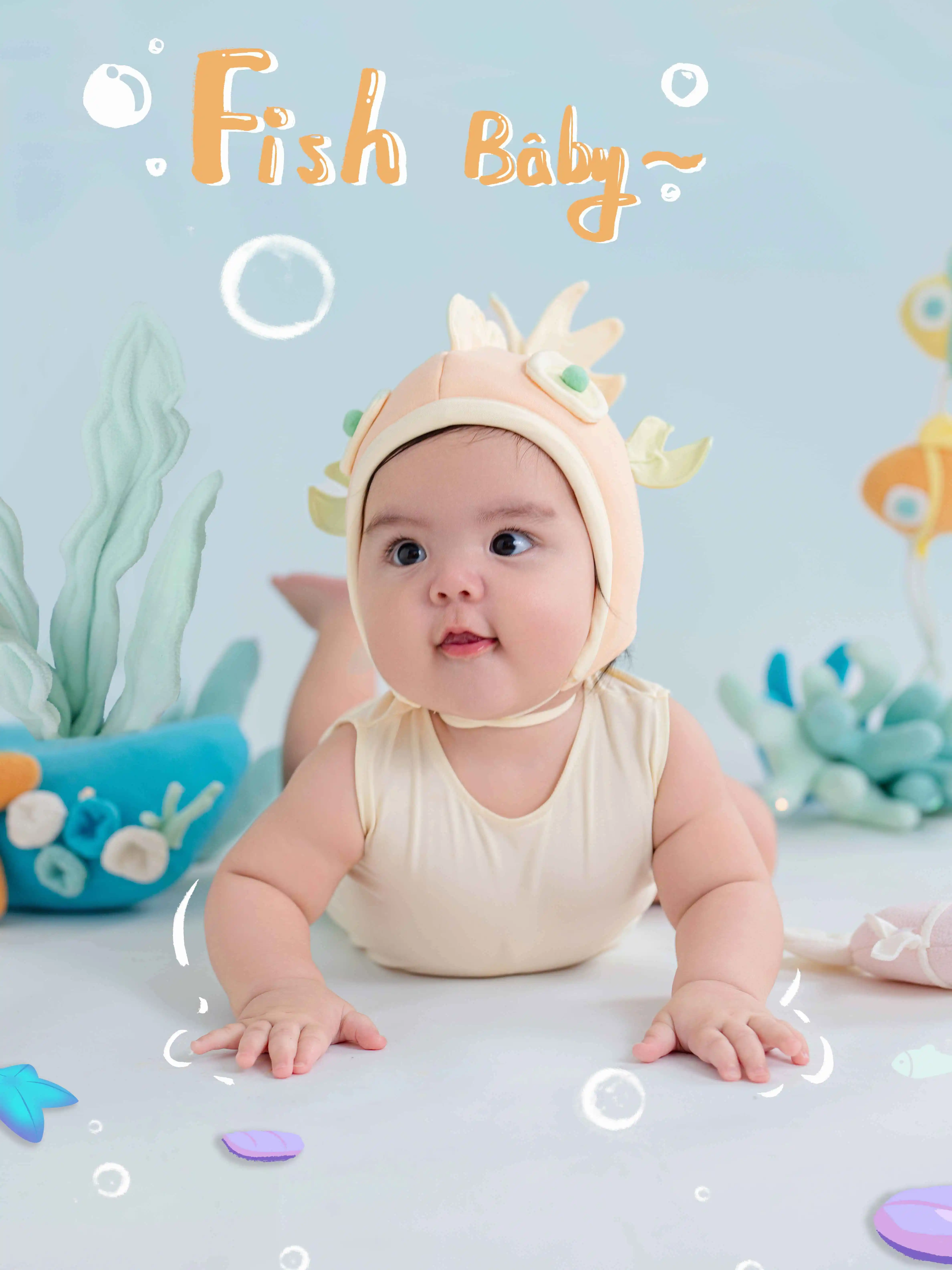 Childrens photography clothing props ocean themed babys hundred day photo one year old photo clothes enxoval de bebê  블라우스