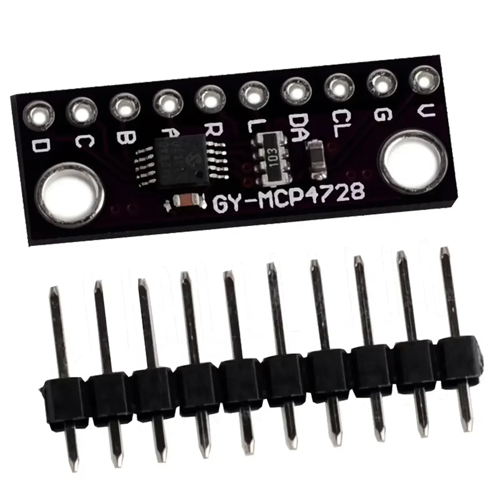 MCP4728 12-bitowy poczwórny przetwornik cyfrowo-analogowy Interfejs I2C Niski pobór mocy GY-MCP4728 z pamięcią EEPROM Moduł czujnika DAC Breakout