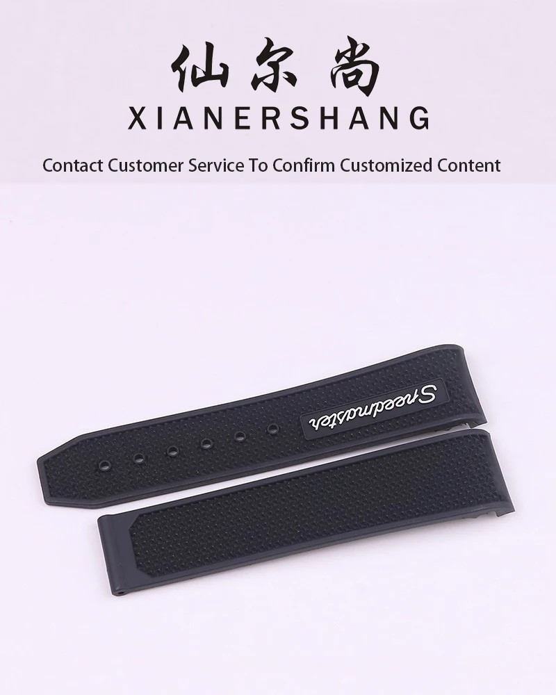 

XIANERSHANG Custom O-MEGA SPEEDMASTER Watchbands 22MM×20MM Curved Interface Rubber Strap Waterproof Folding Buckle Silicone Belt