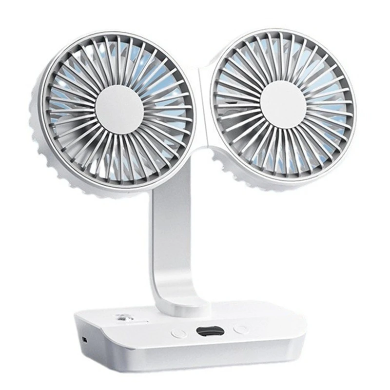 Hot Double Sided Fan, Desktop Oscillating Dual Fan, Double Desktop Oscillating Fan, USB Rechargeable 4 Gear Wind