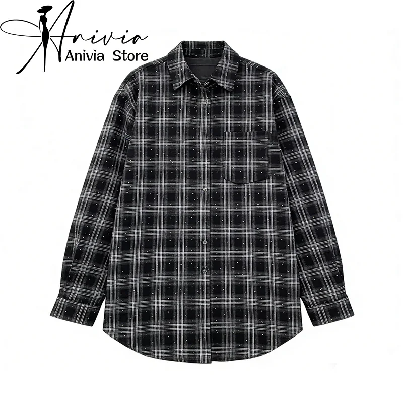 

Унисекс черно-белая сетчатая рубашка со стразами в стиле Y2K, готическая, в стиле Харадзюку, уличная мода, ретро, повседневный топ, мужская и женская одежда