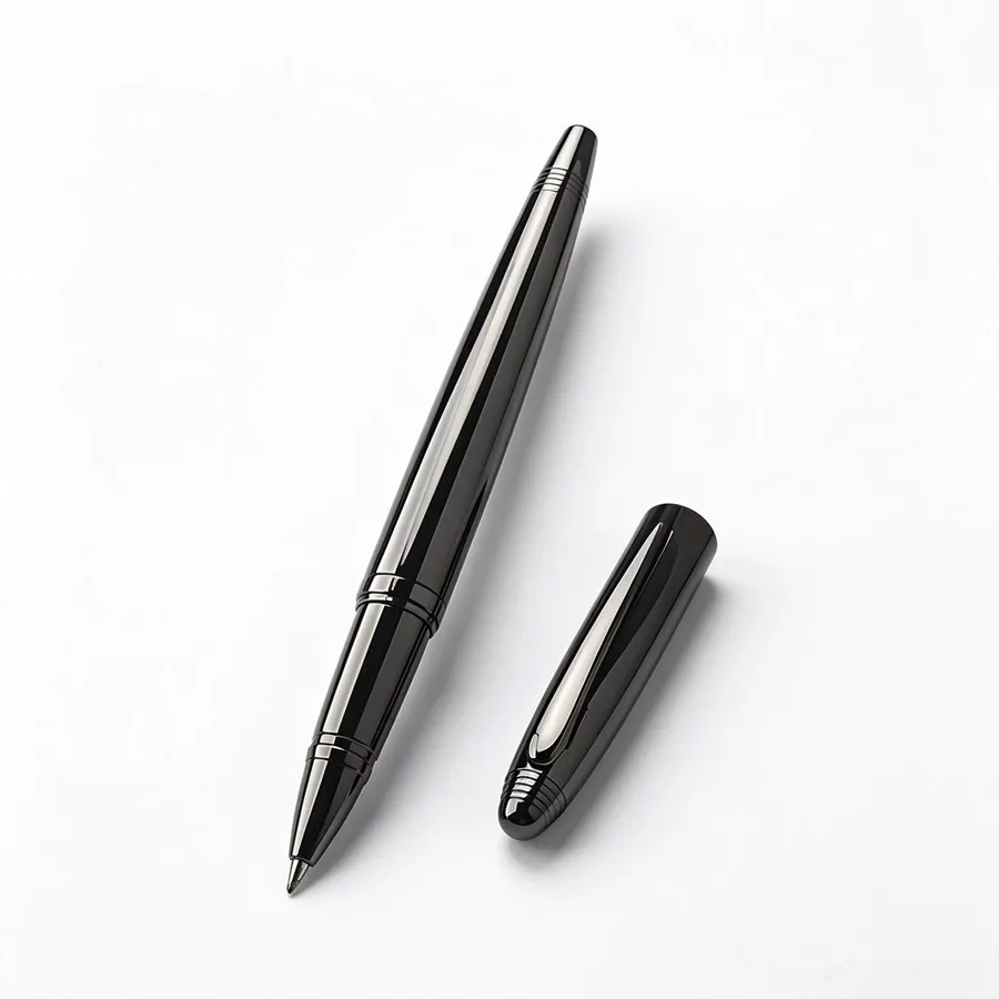 Luxury Metal Rollerball Pen With Denim Single Pen Sleeve Smooth Writing Business Ballpoint Pen Office School Stationery