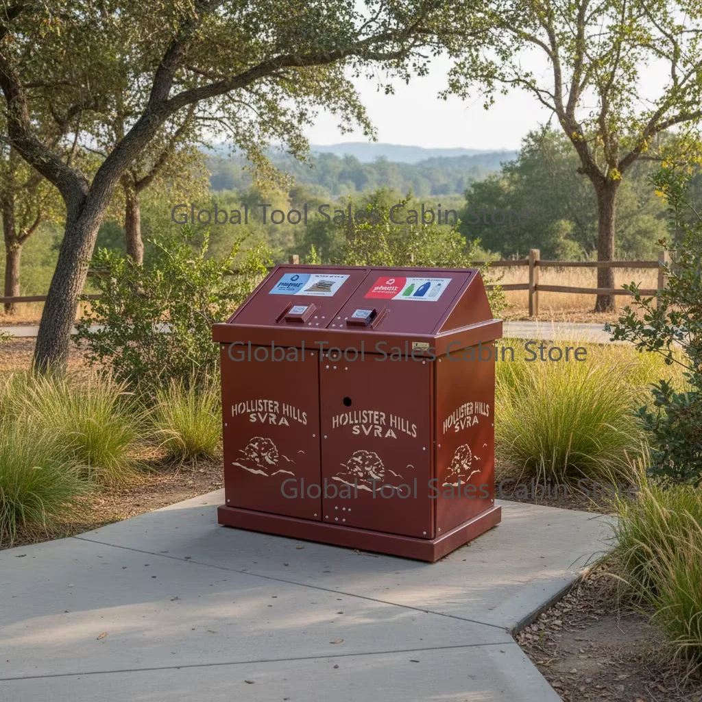 Bear-proof Trash Can Laser-cut Pattern Trash Can
