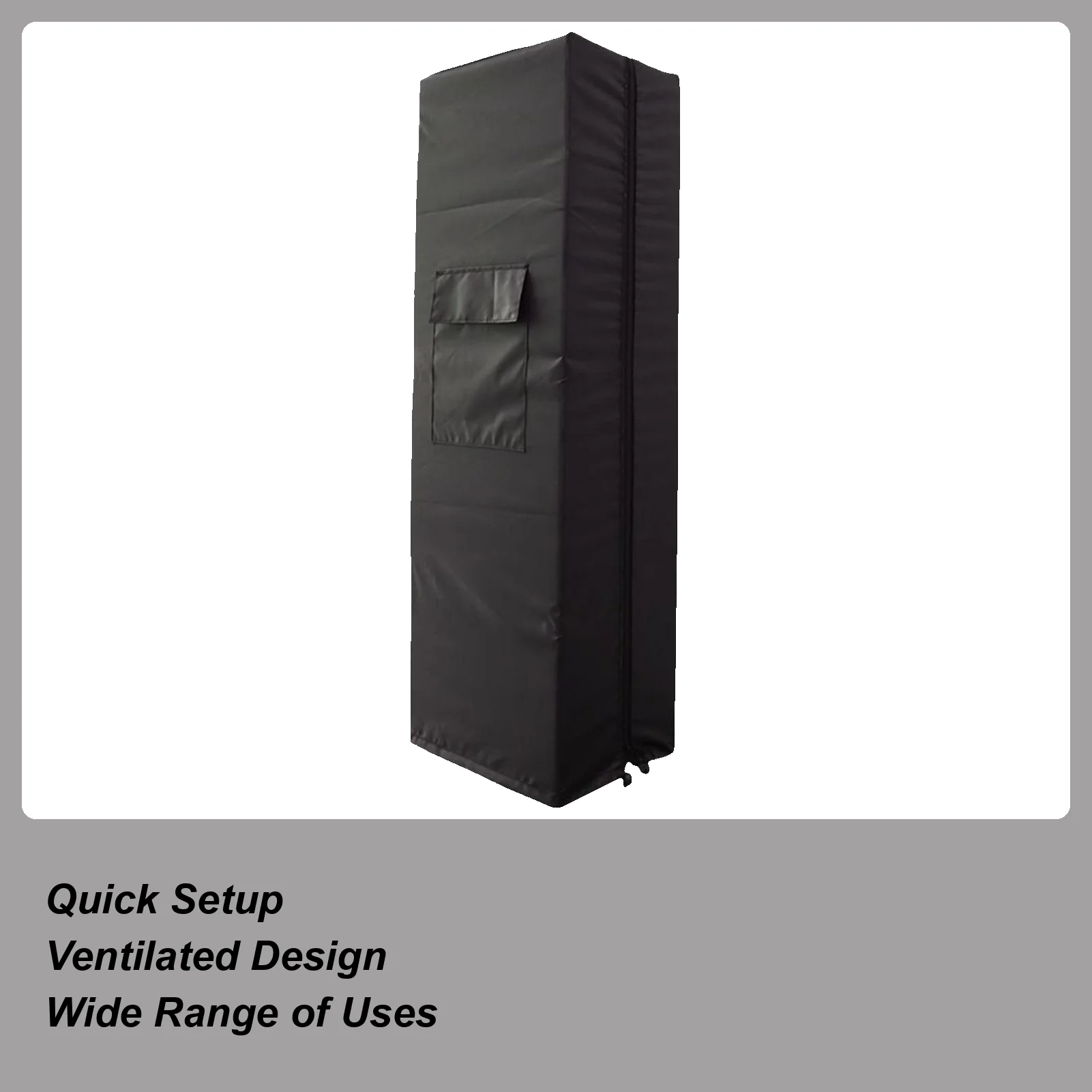 

Крышка наружного обогревателя, водонепроницаемая регулируемая крышка обогревателя башни с застежкой-молнией для наружного зимнего домашнего кондиционера, экстерьера