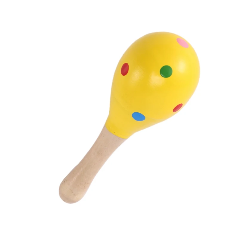 Maracas coloridas de madera para Fiesta, Mini Maracas para favores, colores aleatorios, 60 piezas