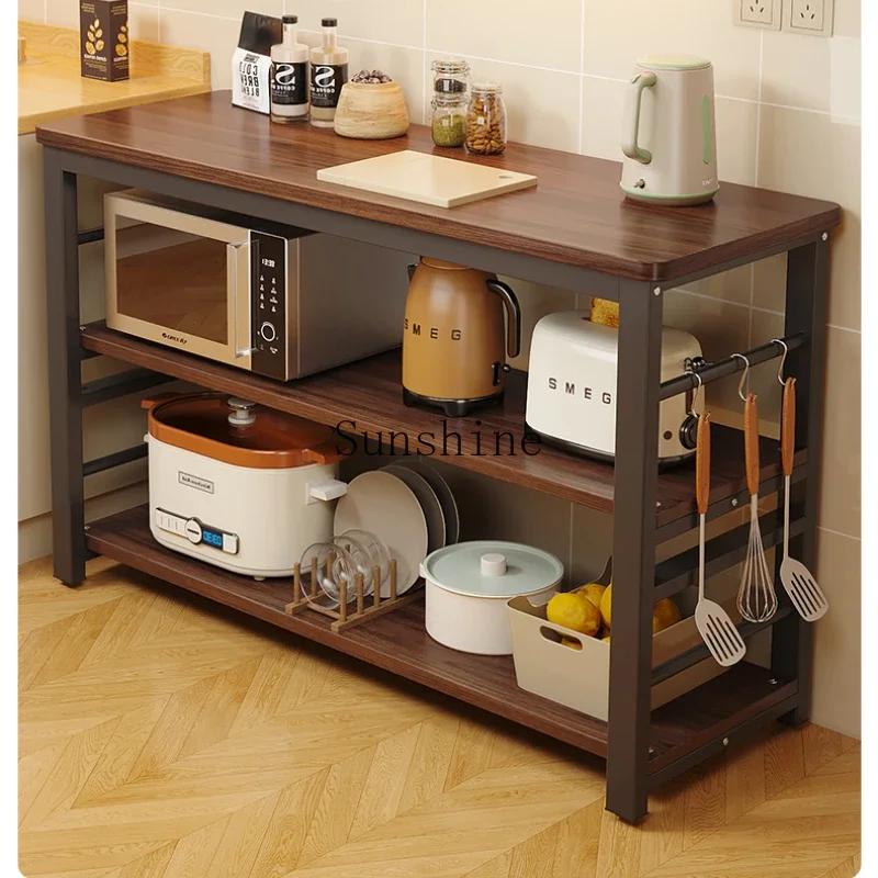 

Kitchen storage Floor-to-ceiling multi-layer storage rack Locker Multifunctional vegetable cutting table Workbench