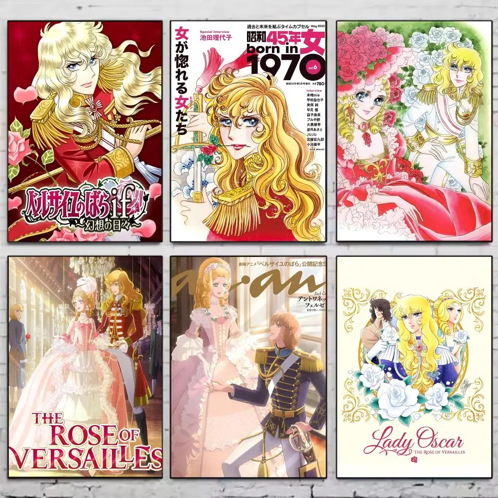 Anime The R-rose of Versailles Poster Vintage Wall Art Aesthetic Room Decor Print Living Room Bedroom Home Decoration