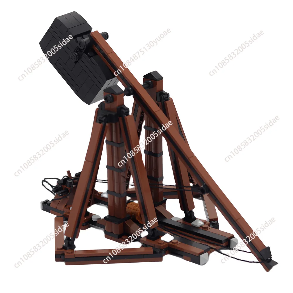 Classical DIY Model Set of Materials Handmade Wood Empire Age Trebuchet Assembly Model