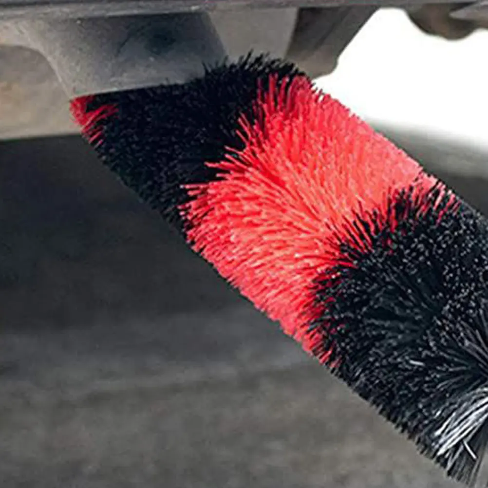 Premium Wheel Rim Brush for Car Tire Cleaning Detailing Ergonomic Design Long Handle Reaches Hard to Access Spokes and Sidewalls
