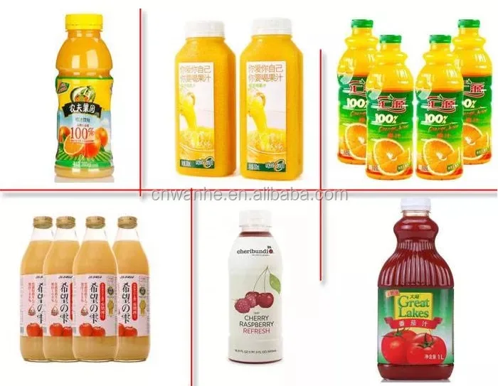 WANHE Automatic Juice Plant Manufacturing Machine Drink Making Machine Liquid Bottle Filling Capping and Labeling Machine