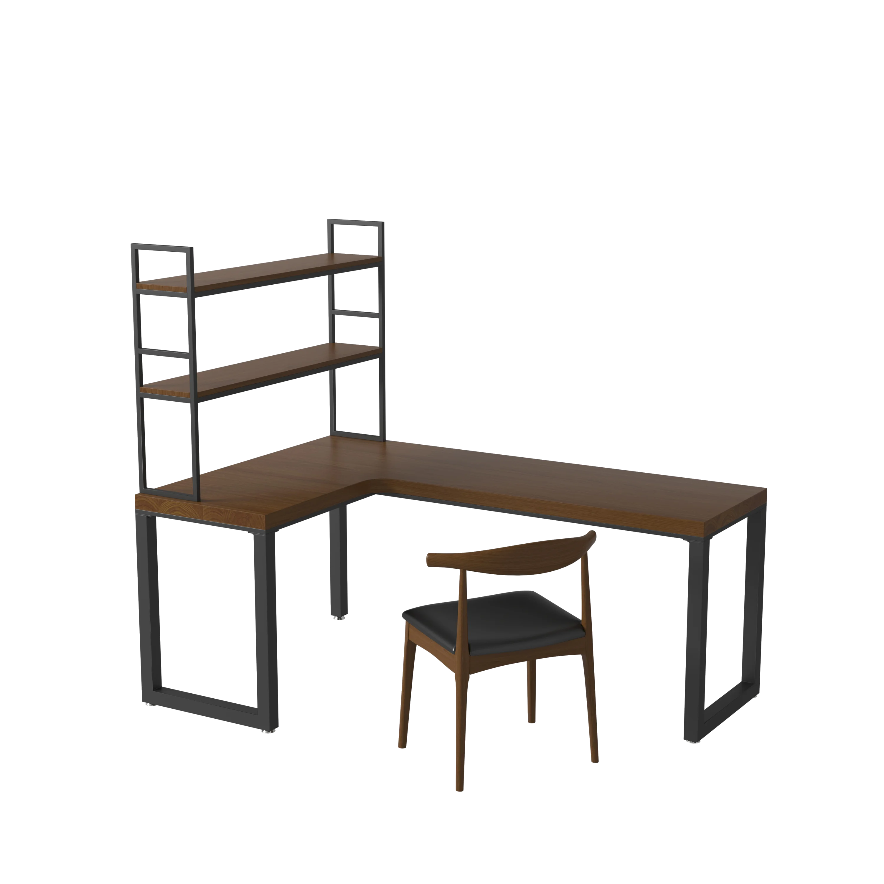 Simple solid wood corner desk L-shaped desktop computer table Customized corner table Home bedroom desk