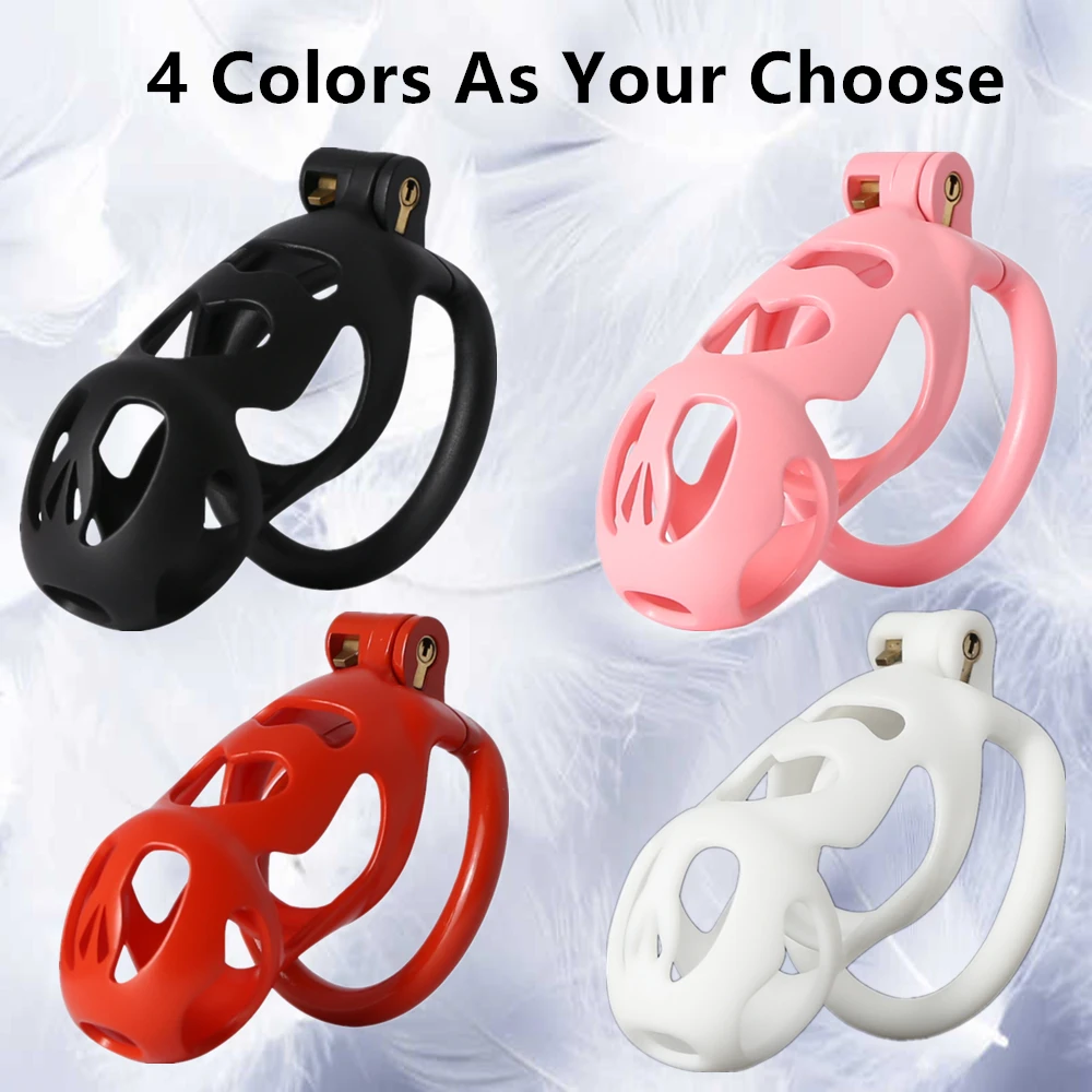 New Ghost Cage Set Lightweight Male Custom Curved Chastity Device Kit Penis Ring Cock Ring Cock Cages Trainer Belt Sex Toys Men