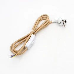 250V AC Electric Power Cords with EU Plug Schuko Type F Power Cable Cord with on off Switch