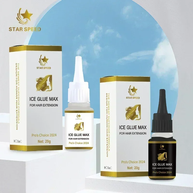 New Style Ice Extension Glue MAX No Need Activator and UV Light Air Dry Human Hair Extension Glue Best Tool
