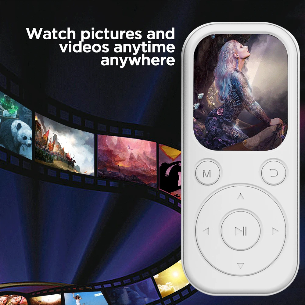 مشغل MP3 بلوتوث 5.4 مشغل موسيقى فيديو محمول رياضي صغير MP3 وكمان مع شاشة دعم راديو FM تسجيل الكتاب الإلكتروني جديد