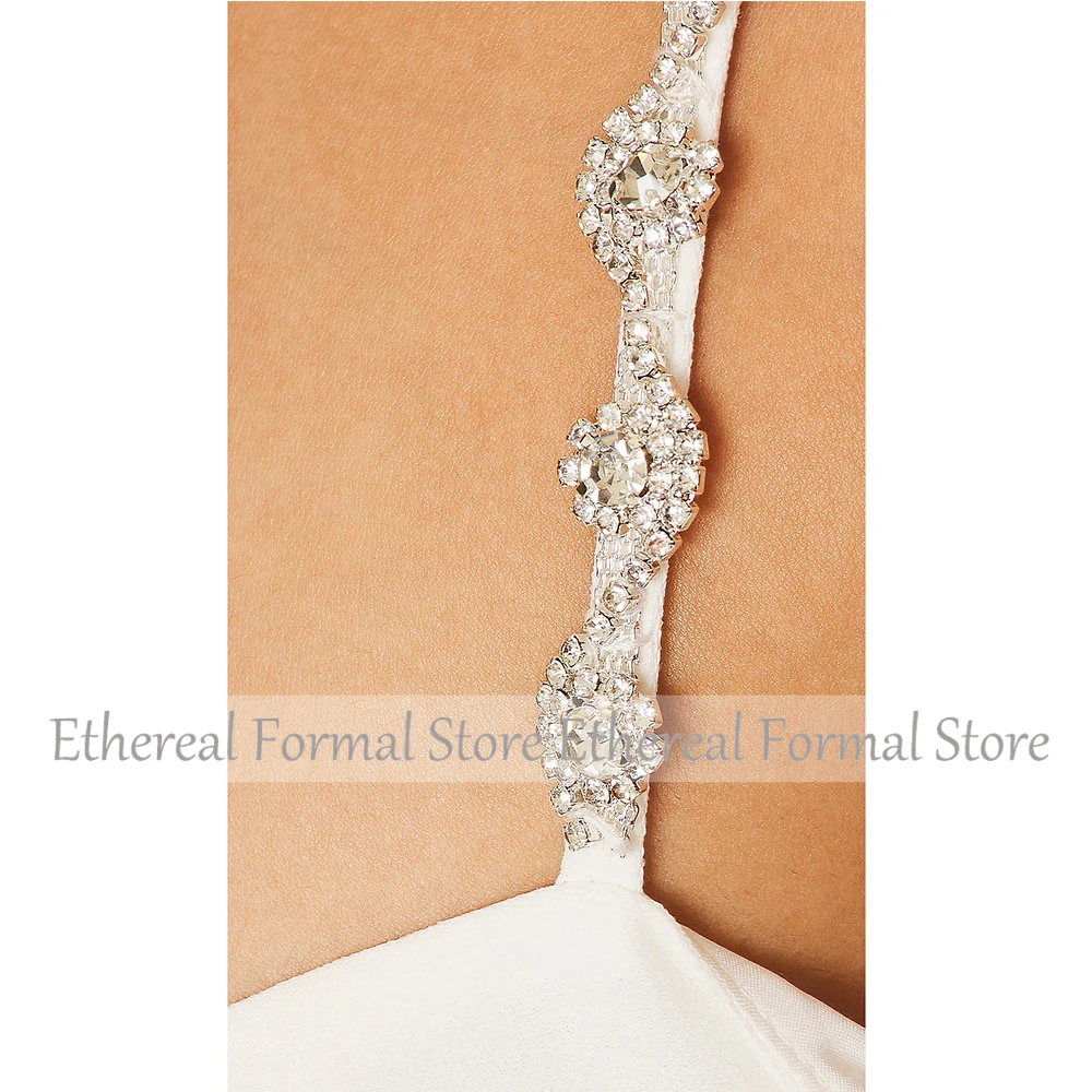 Элегантное вечернее платье цвета слоновой кости с открытыми плечами, платье русалки для выпускного вечера на свадьбу длиной до пола, вечернее платье на бретелях в Саудовской Аравии