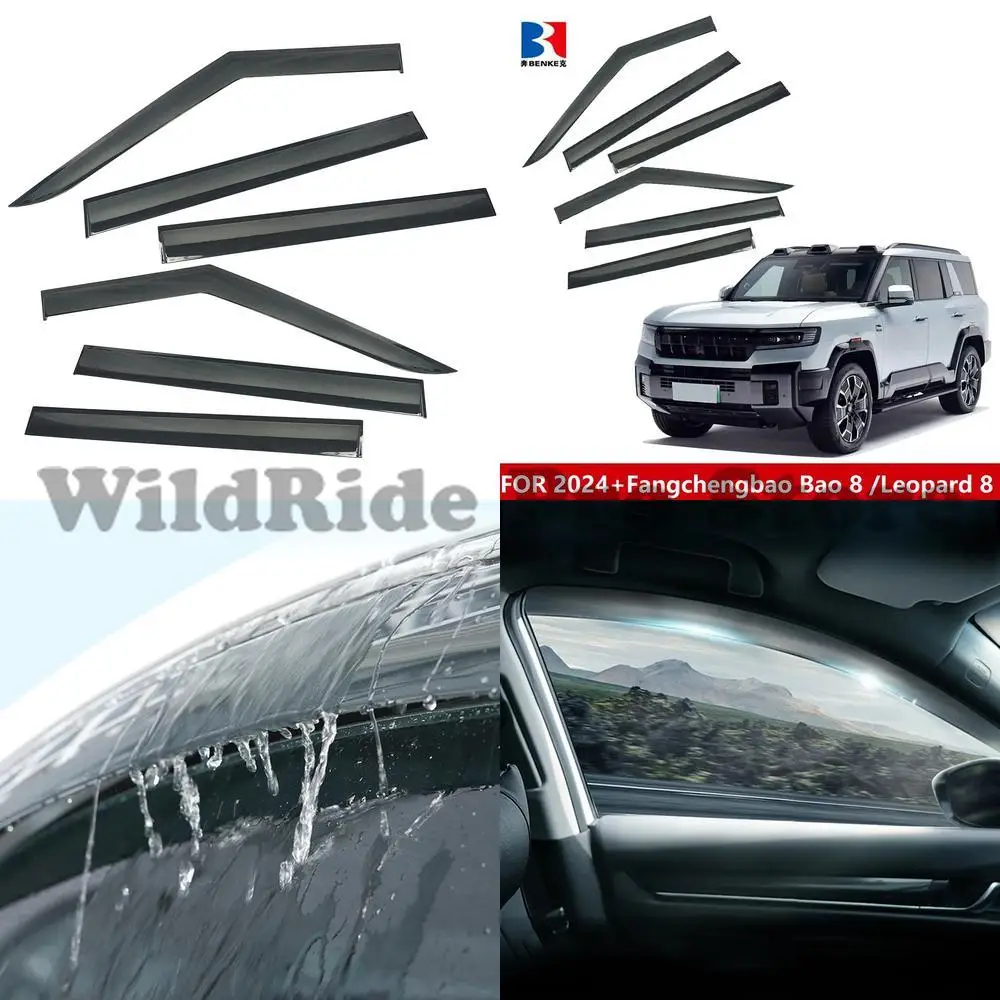 

1 set car window sun visor accessories door wind deflector rain guard wind shield for Leopard 8 2024