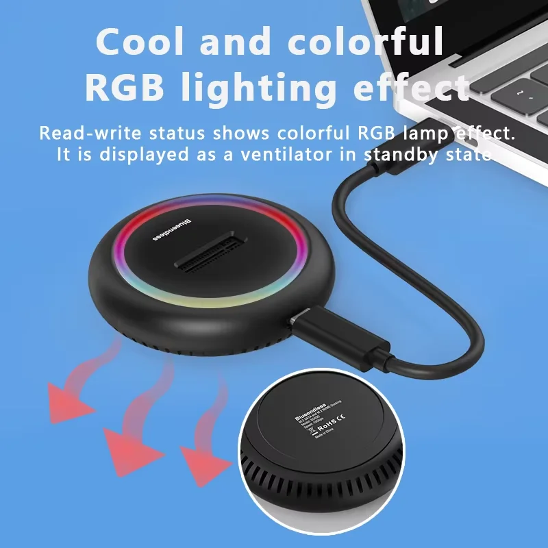 M.2 SSD HDD Case NVMe SATA to USB-C PCIe SSD Docking Station USB C 10Gbps Solid Disk Adapter Reader for Laptop PC Accessories