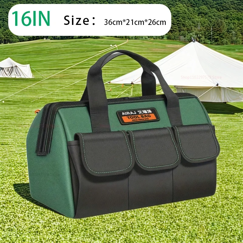 New Square Bag with 30% More Capacity Waterproof Multi Pockets Organizer Pouch Electrician Tools Bucket Laoa