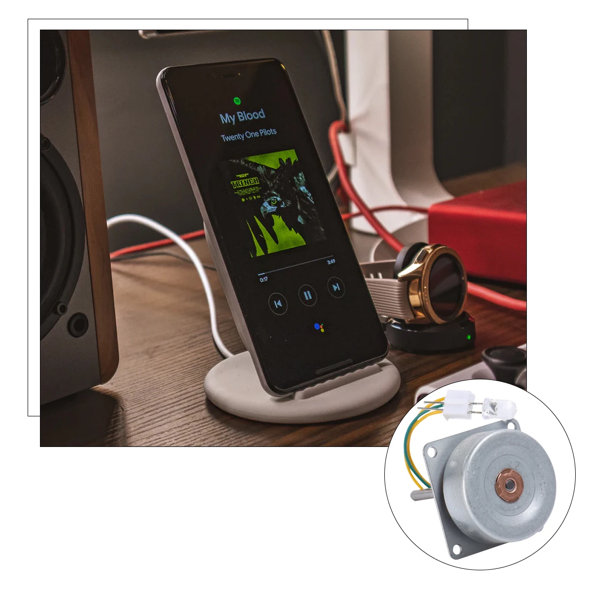 

Miniature Ac Three-Phase Generator Durable Low Noise Education DIY Small Hydroelectric Power Micro Generator