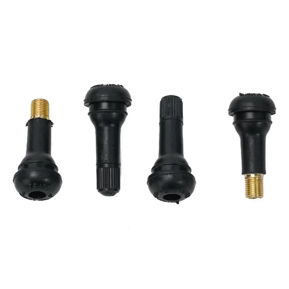 4X TR413 Tubeless Car Wheel Tire Valve Stems With Caps Tyre Rubber Valves With Dust Caps Wheels Tires Parts