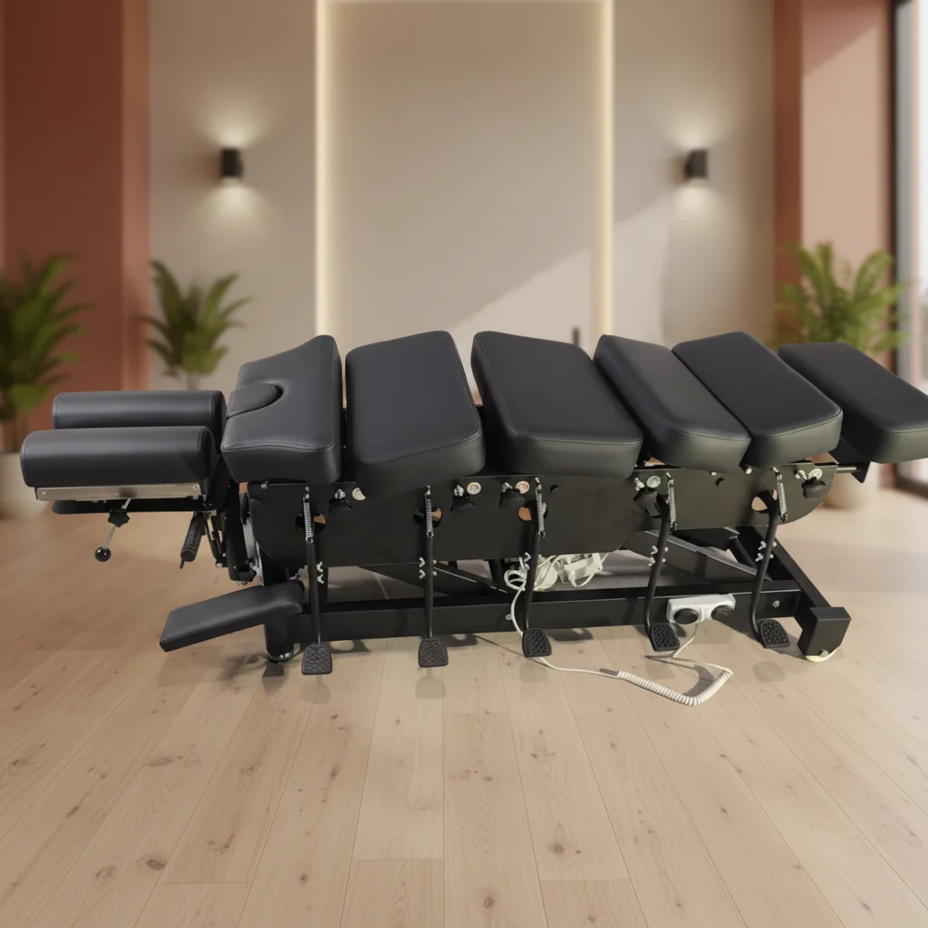 2026 Premium Electric Chiropractic Traction Bed Motorized Spinal Decompression with Lumbar Cervical Drop Function