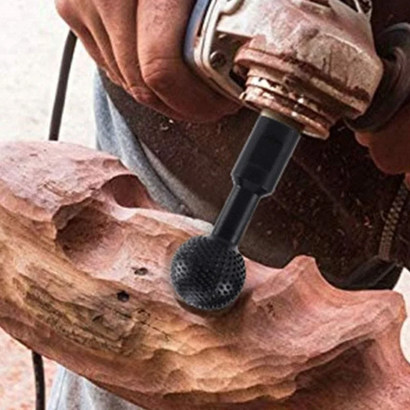 Husillos esféricos con forma de Gouge de bola, accesorio de tallado de potencia de madera para amoladora angular, herramienta de tallado de ranura de madera