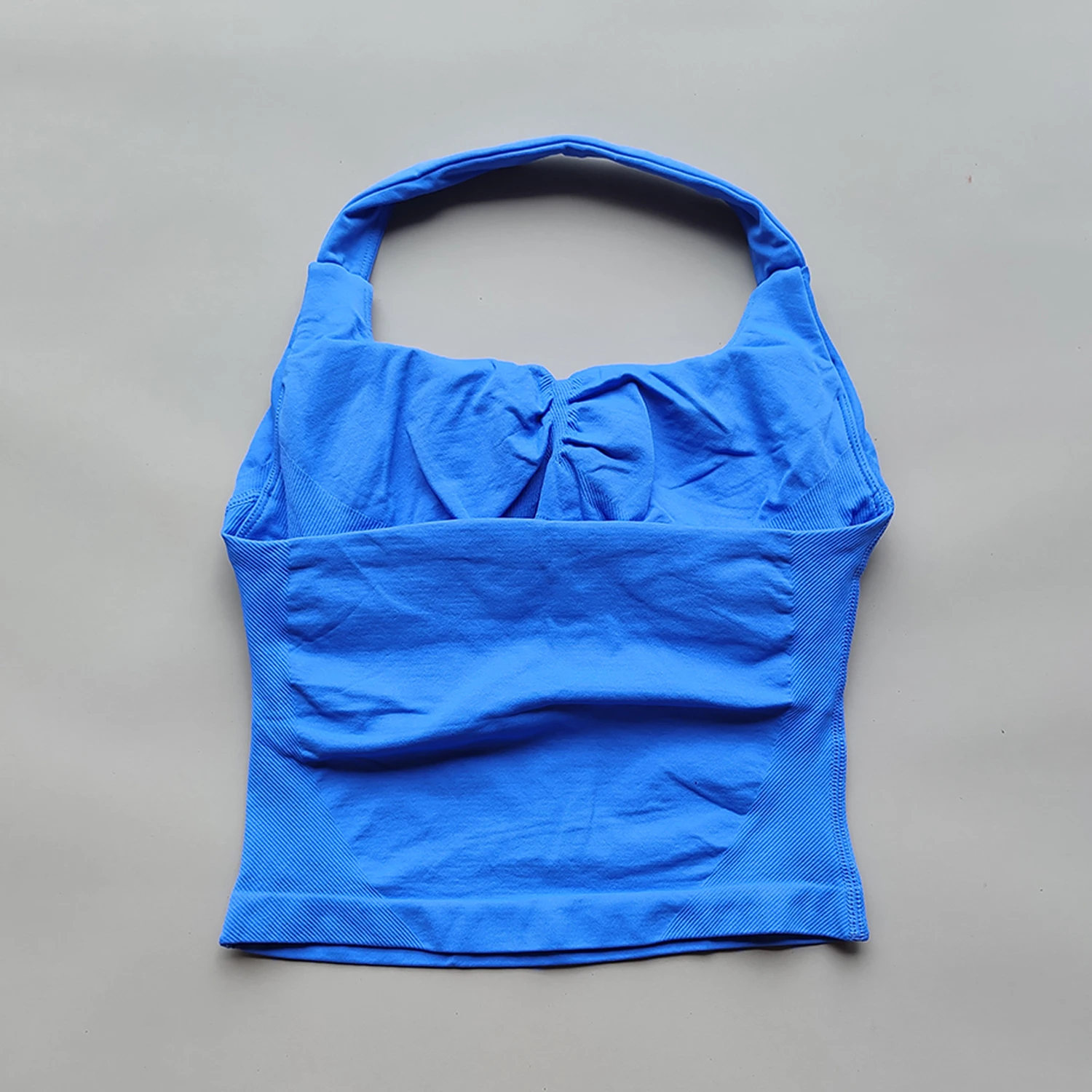 Women's Halter Neck Impact Sports Bra with Removable Chest Pad Yoga Tank Top Push-Up Fitness Workout Gym Clothes Running Fitness
