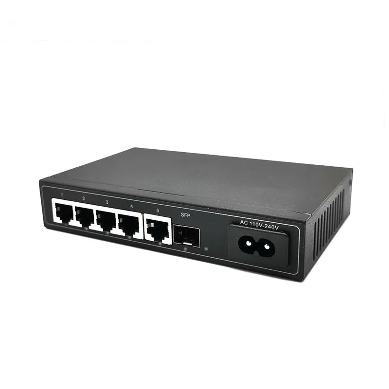 High Efficiency 2*1000M SFP Port Gigabit POE Network Switch 8 Port