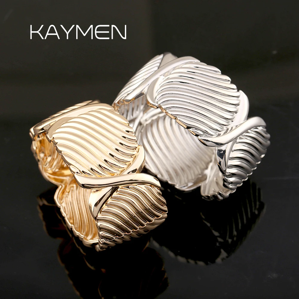 Wave X Shape Minimal Bangle Unisex Geometric Silver Punk Style Bracelet Women Fashion Chic Modern Unique Design Accessory Trend
