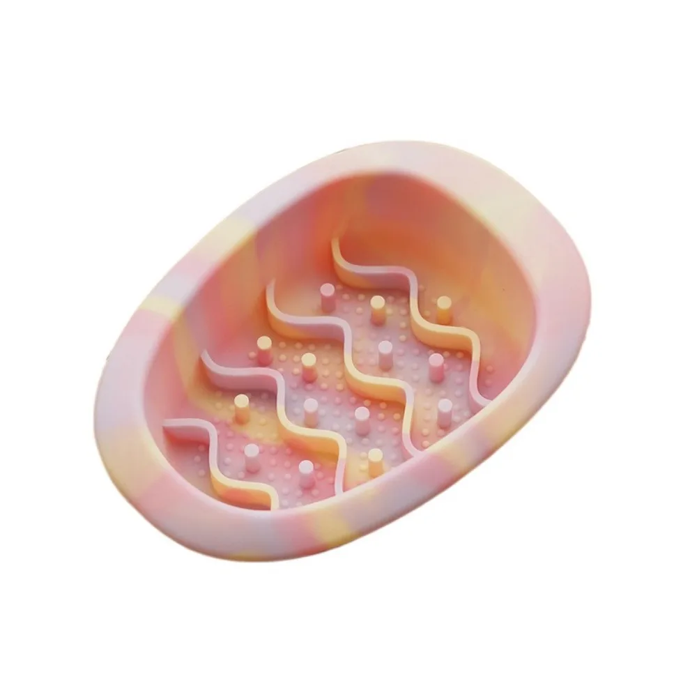 

Silicone Pet Slow Food Bowl Help Healthy Multiple Colors Pet Licking Pad Anti Knock Non-slip Pet Bowl for Dogs and Cats
