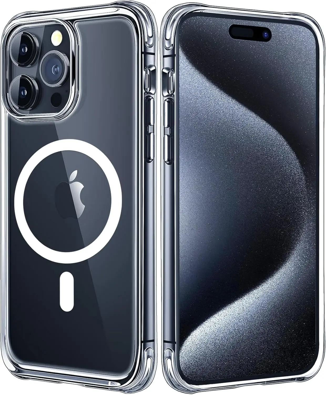 Transparant magnetisch hoesje voor iPhone 17 16 Pro Max 15 14 Plus Draadloos opladen Cover 13 12 Mini 17 Air Magsafe beschermhoes