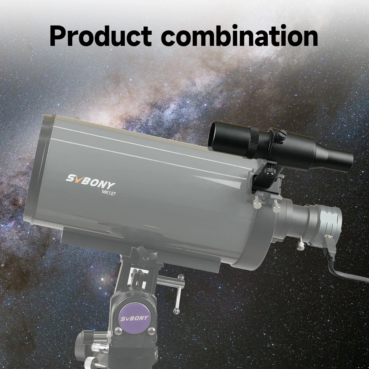 SVBONY SV182 Positiver Gerader 6X30 Metall-Sternfinder für Astronomische Teleskope mit Ständer Achromatisches 2-Element-Linsendesign – Detail 15