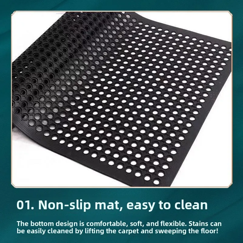 

Anti-Slip Rubber Mat Commercial Kitchen Entrance lway Easy to Wa Durable Oil Resistant Modern Sle Batoom Kitchen