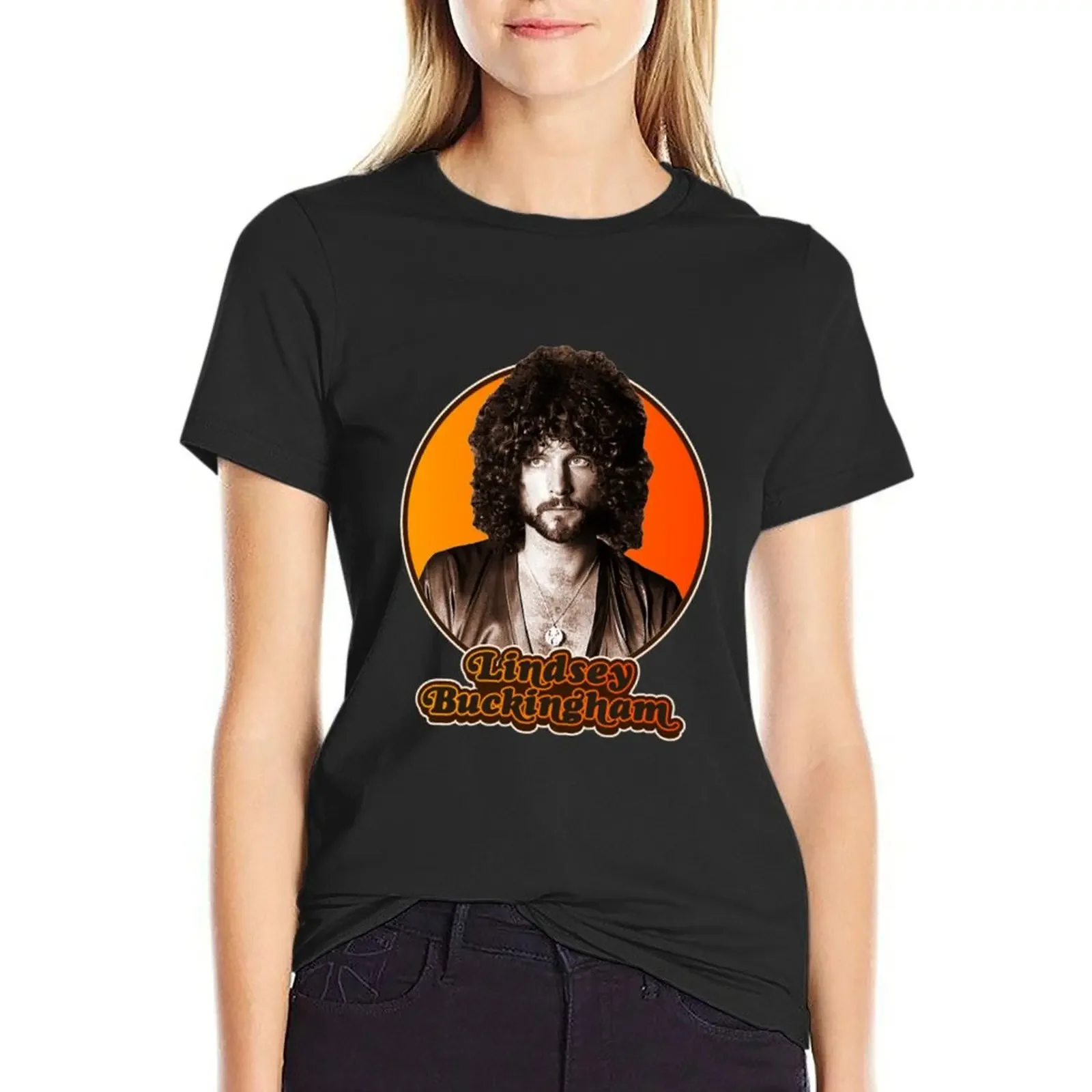 

Lindsey Buckingham T-Shirt Female clothing vintage clothes quick-drying tshirts woman