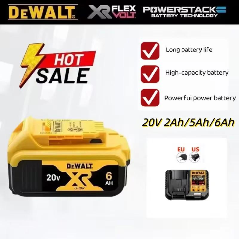 

100% original DEWALT 20V battery, 2.0Ah 5.0Ah 6Ah DEWALT、 DCB216、DW089LG DCD701F2、 Lithium batteries for electric tools charger