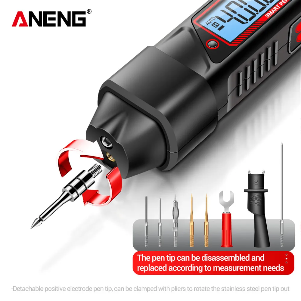 ANENG A3005/A3006 pen type digital multimeter+BT138 battery tester AC/DC measurement battery internal resistance detection kit