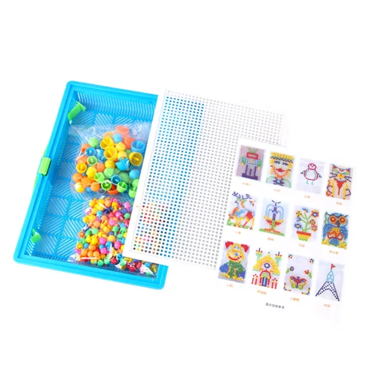 296 Stuks Paddenstoel Nagel Diy Handgemaakt Speelgoed Kinderen Montessori Educatief Speelgoed Intelligent 3d Puzzel Cadeau Baby Speelgoed