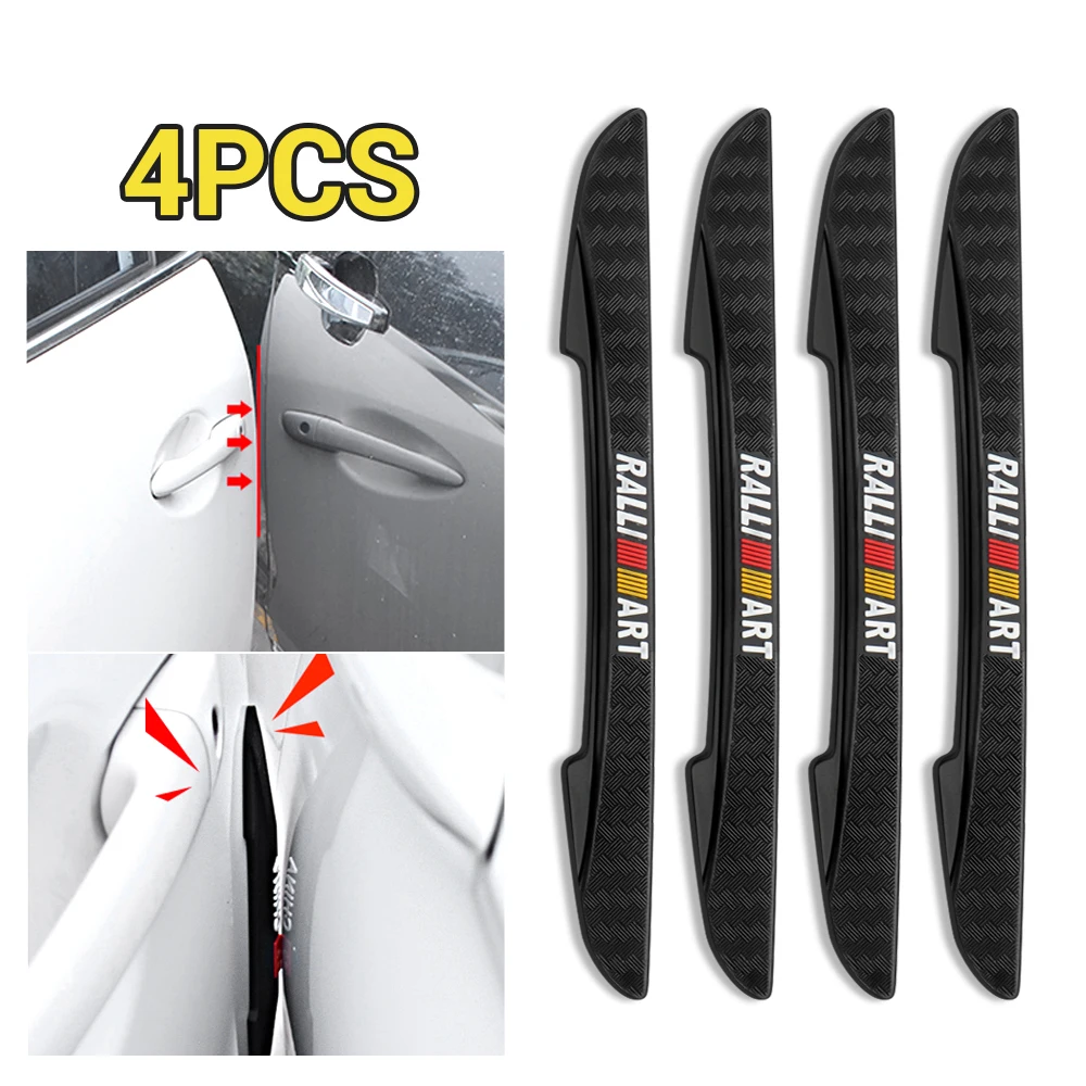 4pcs Rubber Car Door Edge Protector Stickers Anti Collision Strips For Ford Fiesta Focus 2 mk3 Mondeo mk4 Mustang Ranger Kuga