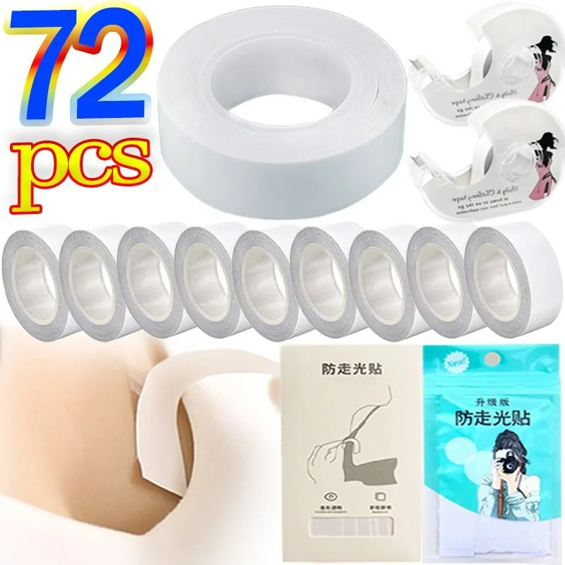 

Anti Exposure Lingerie Tapes Transparent Chest Stickers Safe Bra Pad Double-sided Adhesive Breast Cover Waterproof Bosom Patch