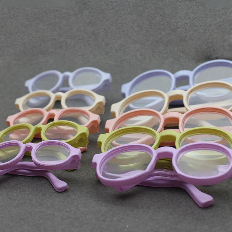 1Pcs Glasses For 4.5cm/6.5cm/9cm Labubu Dolls Glasses Plush Doll Sunglasses Decoration Candy Colored Glasses Doll Accessories