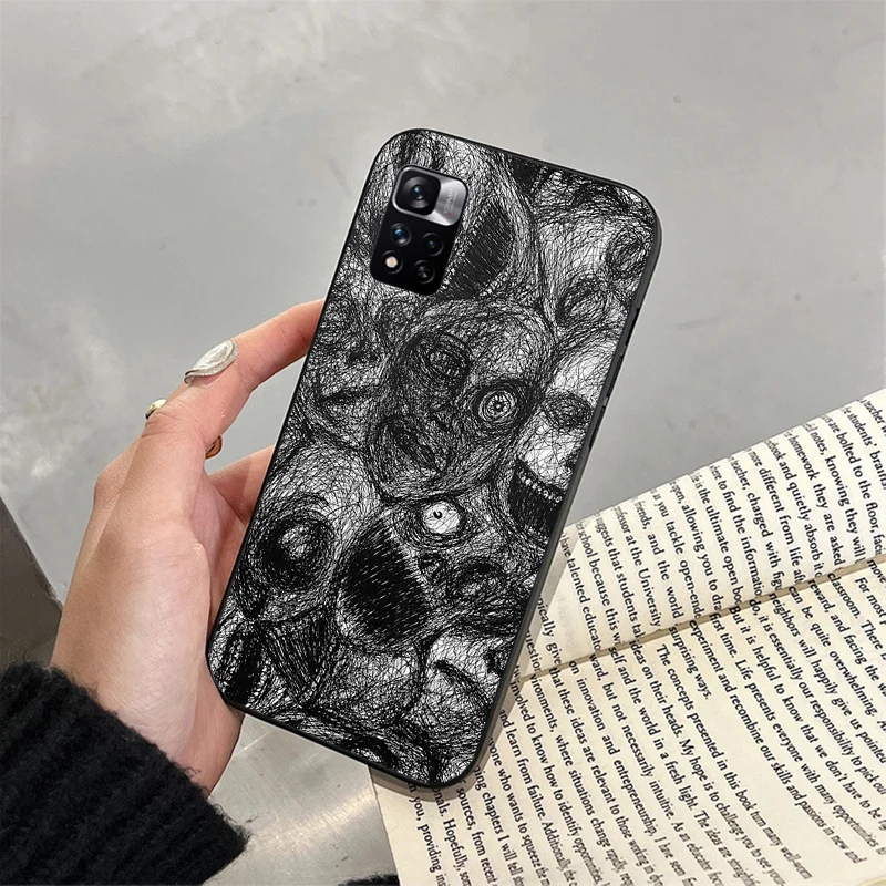 

Phone Case For Xiaomi Redmi note 14 Pro 14 13 12 11 10 Pro 14S 12S 11S Redmi 14C 13C 10 Demon Face Evil Ghost