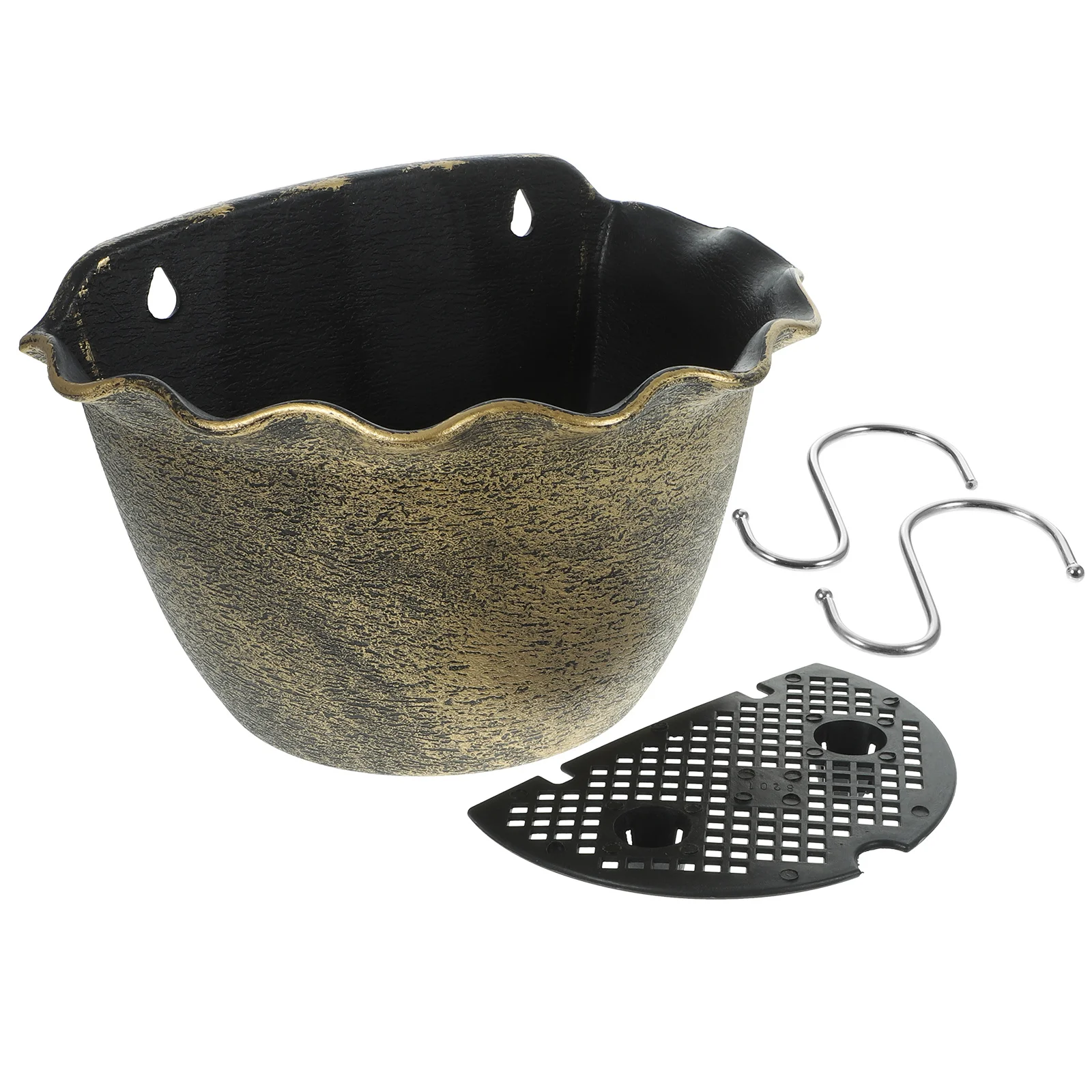 

1 Set Of Retro Painted Hanging Wall Plant Pots Plastic Succulent Wall Planter Indoor Garden Decor Balcony Living Room Office