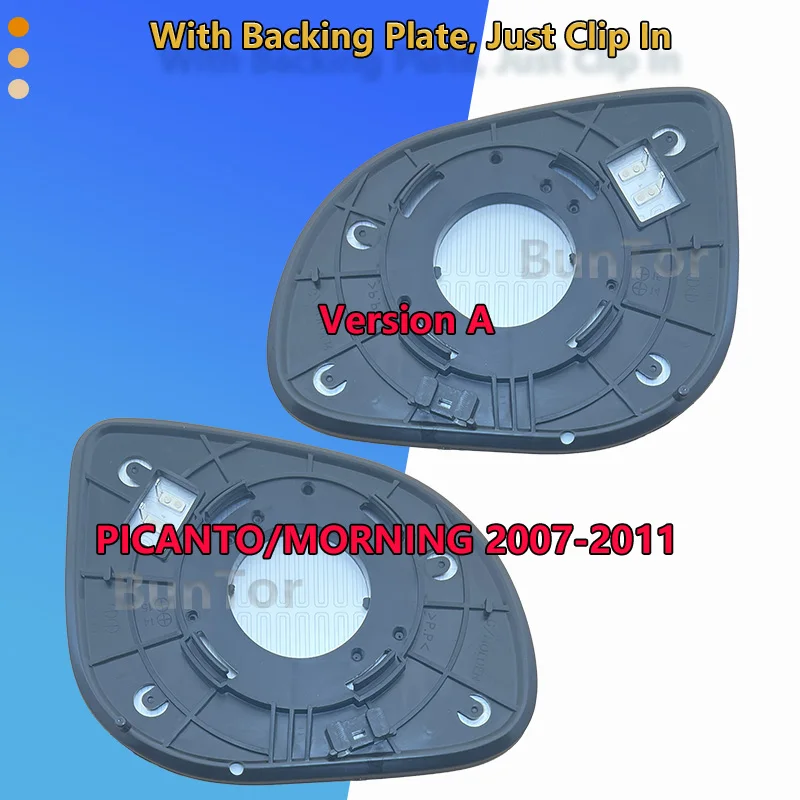 For KIA Picanto/Morning 2004 2005 2006 2007 2008 2009 2010 2011 LH&RH Heated Rearview Mirror Glass/Car Wing Mirror#87611-07000
