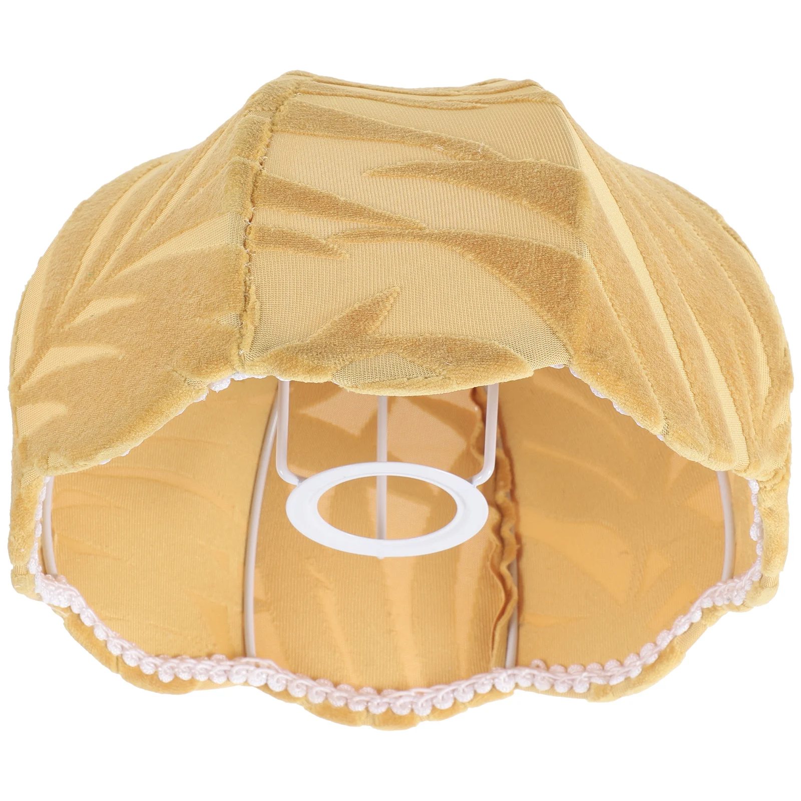

Desk Lamp Lampshade Pumpkin Shape Elegant Fabric Metal Vintage Style Small Lampshade Replacement Lamp Cover for Home
