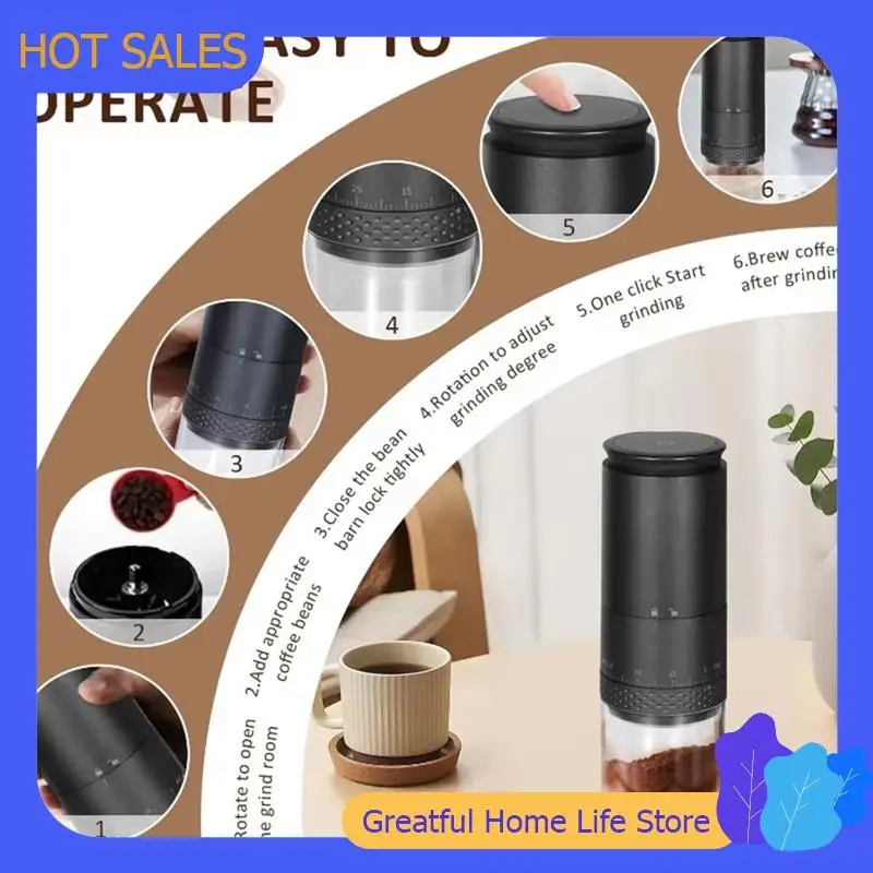 AT59 مطحنة القهوة الكهربائية 1500Mah آلة حبوب القهوة للسفر آلة حبوب القهوة المحمولة