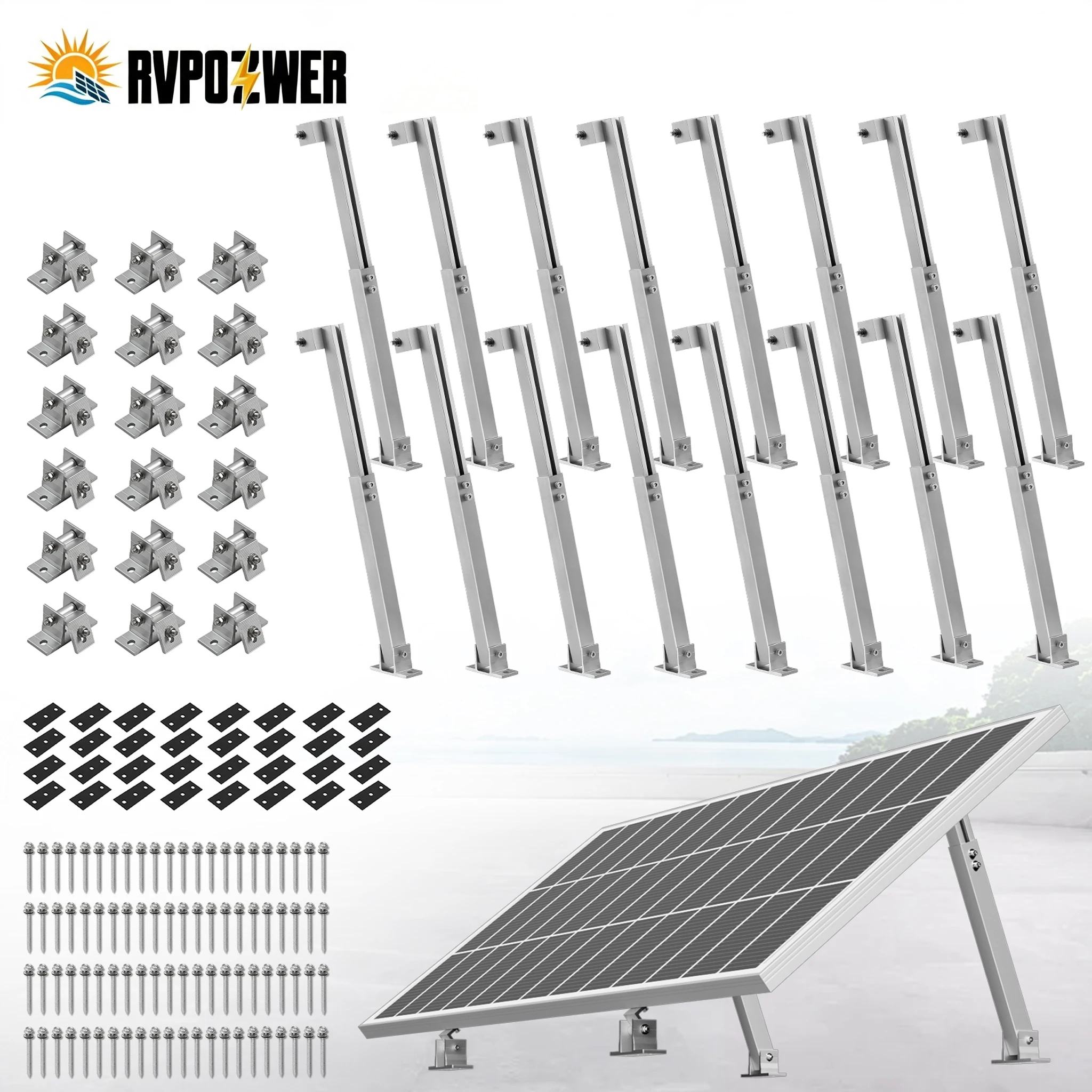 RVPOZWER 8/6/4/2/1 세트, 각도 조절이  - Solar Panel Tilt Mount 리뷰 및 가격