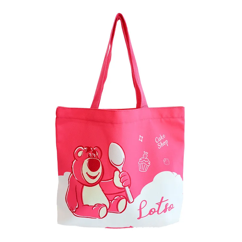 Disney-Sac à provisions étanche Stitch pour femme, sac à main portable, carillon, dessin animé, Kawaii, Lotso, mignon