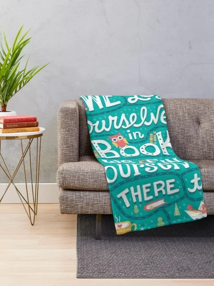 Lose ourselves in books Throw Blanket Decorative Beds Decorative Sofa Sofa Soft Blankets