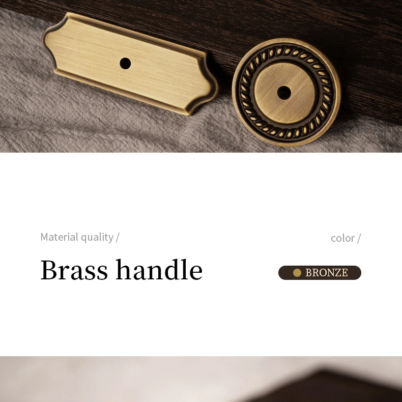 Antique brass cabinet knob with backplate product image 1